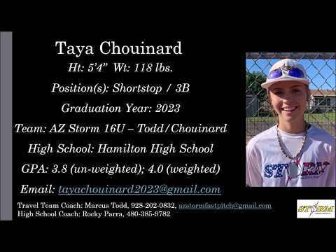 Taya Chouinard Softball Skills Video   2023 SS 3B