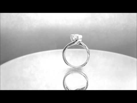 14K WHITE GOLD ROUND CUT DIAMOND ENGAGEMENT RING SEMI TENSION 1.70CTW - KNR INC - 375