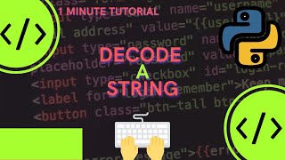 How to decode a string of character encoding code units in Python