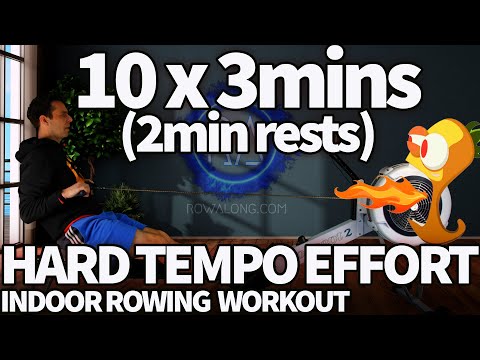 48 Minute Challenging Rowing Workout - Build Power | 2K Plan v2 Week 3 Row 2 | RowAlong