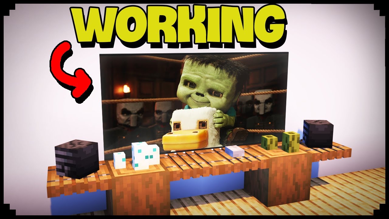 How to build a WORKING TV in Minecraft