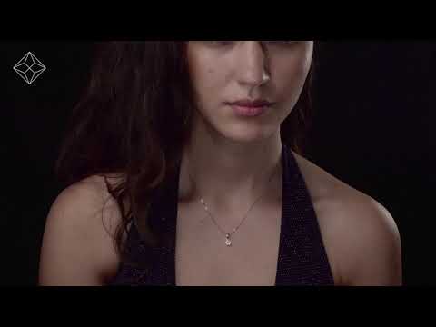 Lab Diamond Cluster Pendant Necklace 0.50ct H/Si in 9K White Gold - NDG5226Y