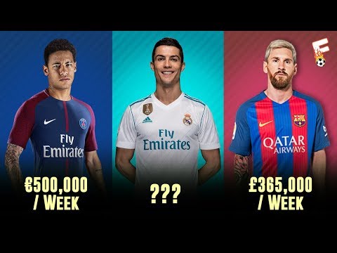 Top 30 Forwards And Their Salary Per Week In 2018 ⚽ C. Ronaldo, Messi, Neymar, Kylian Mbappe etc Video