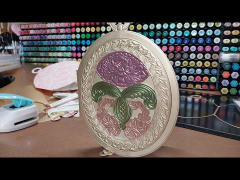 Anna Griffin locket card die, let's make a card 