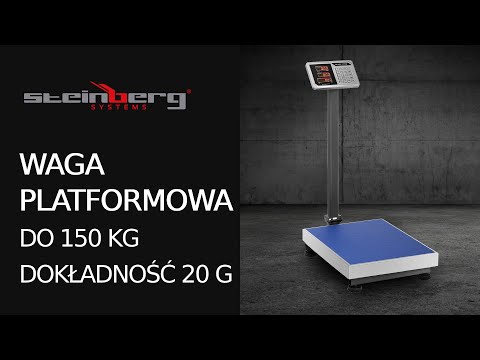 Video - Waga platformowa - 150 kg / 20 g - LED - 45 x 60 cm