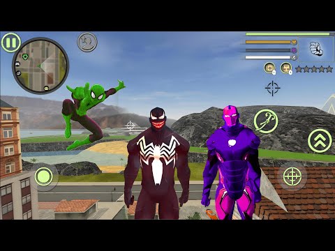 Super Venom Spiderman Rope Hero New update #7 - Android Gameplay