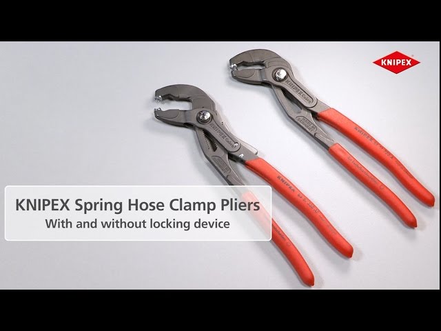 Video Teaser für KNIPEX Spring Hose Clamp Pliers with locking device (85 51 250 AF)