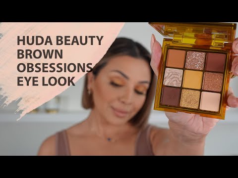 HUDA BEAUTY EYESHADOW PALETTE TUTORIAL | BROWN OBSESSIONS | NINA UBHI