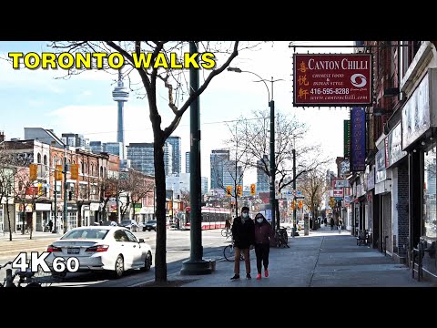 Chinatown Toronto - Downtown Pandemic Walk on April 5, 2020 [4K]