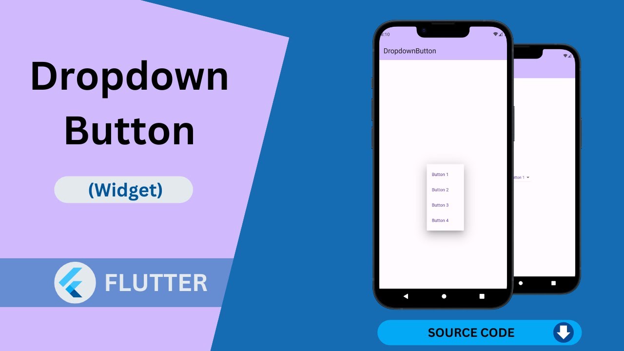 Flutter - Dropdown Button Widget Tutorial | How to create a dropdown button using Flutter