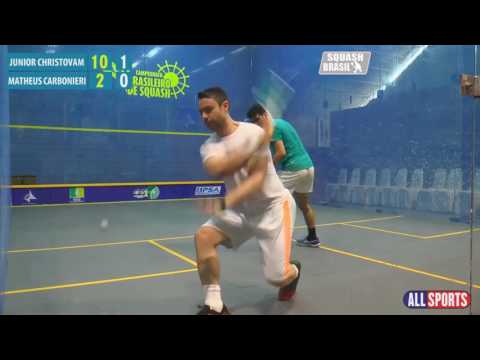 Squash: Junior Christovam Vs Matheus Carbonieri 37° Campeonato Brasileiro 2016 Rd1