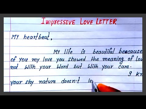 write impressive love letter | how to write impressive love letter for someone | english love letter