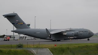 USAF C-17 Globemaster III ENGINE STARTUP AND TAKEOFF (ATC)