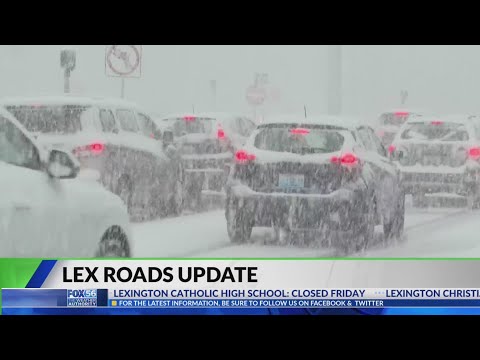Lexington's first snowfall of 2022 shuts down major interstate