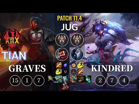 FPX Tian Graves vs Kindred Jungle - KR Patch 11.4