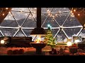 Cozy Winter Dome House Relaxing ASMR With Fireplace Snow