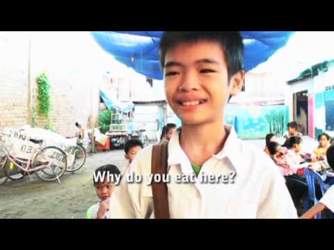 Give a child a daily food pack, Cambodia