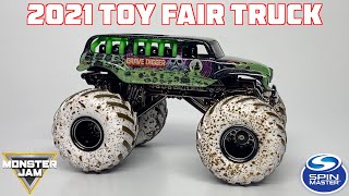 2021 SPIN MASTER MONSTER JAM TOY FAIR EXCLUSIVE | GRAVE DIGGER RIDE TRUCK