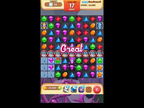 Jewel Match King Level 492 - Walkthrough ( No Booster )