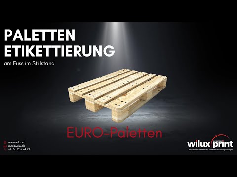 WILUX PAS 3202: Automatische Palettenetikettierung am Fuss (im Stillstand) | Palettenetikettierer