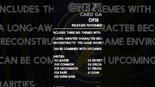 NUEVO LIDER ONE PIECE OP-18  #onepiece #onepiecetcg #anime