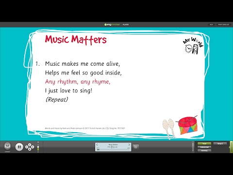 Music Matters [I Love Music] - Words on Screen™ Sample
