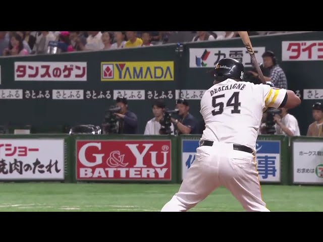 【1回裏】ホークス・デスパイネ 久しぶりのヒットは先制タイムリー!! 2019/6/16 H-DB