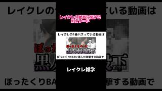 - レイクレの1番伸びてる動画に冠するエピソード