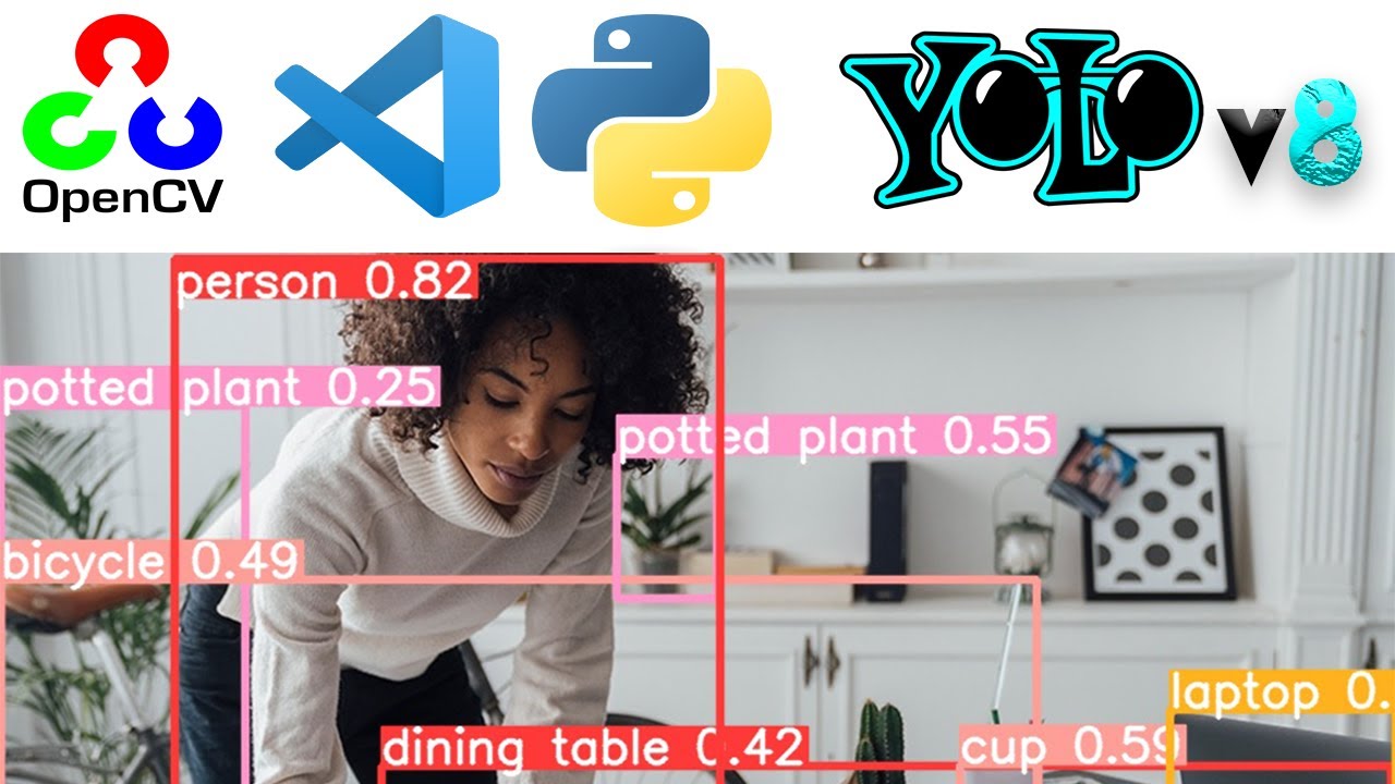 YOLOv8 in python environment for object detection | VSCode | OpenCV implementation of YOLO