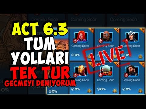 ACT 6.3 TÜM YOLLARI TEK TUR GEÇMEYİ DENİYORUM #MCOC