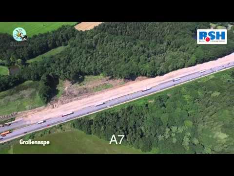 A 7 Baustelle bei Großenaspe