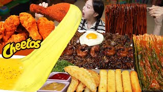 매콤한 치토스 치킨 🔥 배달 짜장까지 야무지게 먹방 ! Cheetos Chicken & Jjajang Myeon Korean Food Mukbang ASMR Ssoyoung