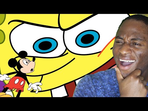 Spongebob vs Mickey Mouse Remastered - Cartoon Beatbox Battles (Verbalase) | Reaction!