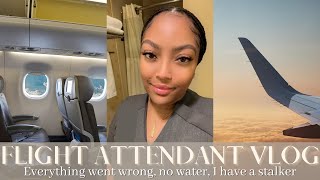 FLIGHT ATTENDANT VLOG | I have a stalker, everything went wrong, no water! | VLOG 6