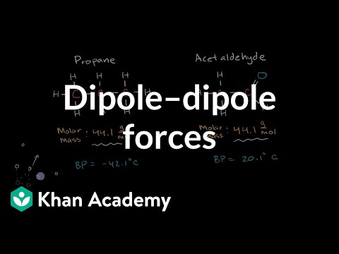 偶極-偶極力｜分子間力與性質｜AP化學｜可汗學院 (Dipole-dipole forces | Intermolecular forces and properties | AP Chemistry | Khan Academy)
