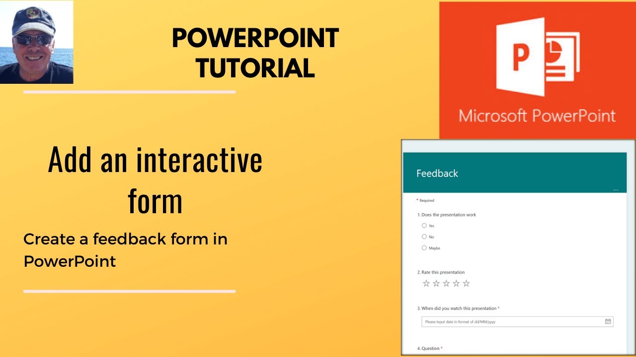 Add a feedback form to a Microsoft PowerPoint presentation