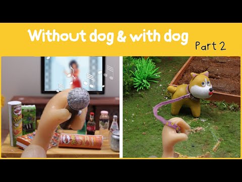 Life without dog vs with dog  Funny Dog Video Stop motion Claymation by Ginger and Dad  Part 2