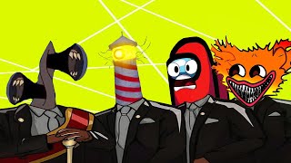 Download lagu Siren Head & Monster Light House & Rainbow Huggy Wuggy & Among Us - Coffin Dance Meme Cover mp3