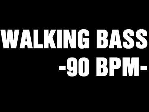 WALKING BASS TRACK FOR DRUM PRACTICE -90 BPM-
