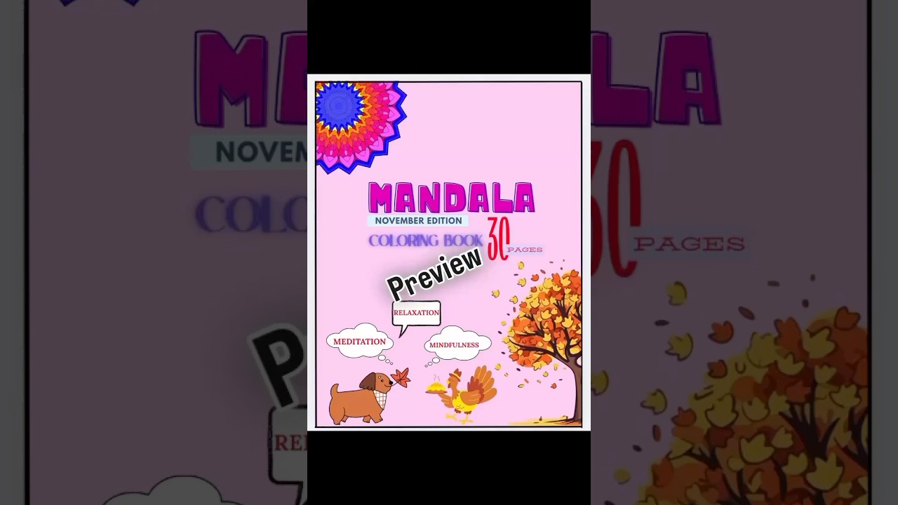 November Mandala Coloring Book #tpt #instagram #website #print #colors #heal #emotional #books #art