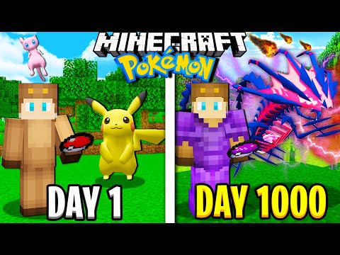 I Survived 1000 Days in Minecraft POKEMON Movie!