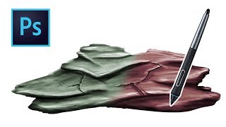 Kaya Parçası Çizimi - Speed Art | Adobe Photoshop CC