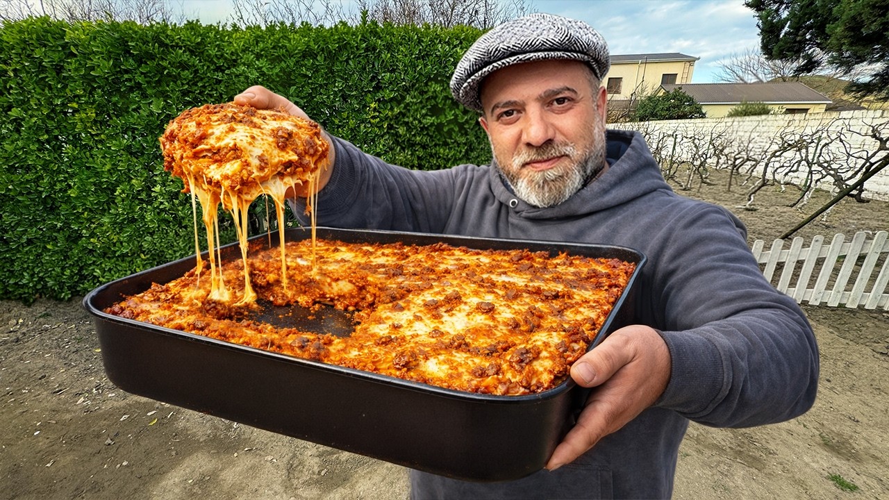 Thick Layers Of Cheese In A Homemade Lasagna!