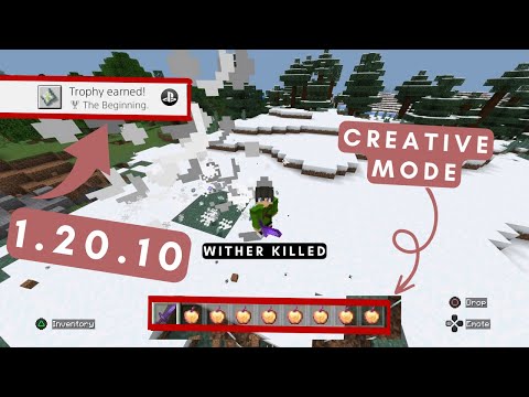 Creative Mode with Achievements (Minecraft Bedrock PS4 1.20.10)
