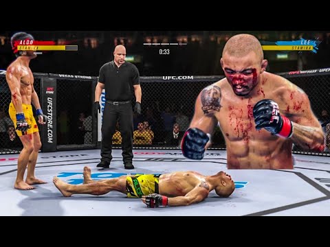 BRUCE LEE VS JOSE ALDO😱🔥 (EA SPORTS UFC 4) PS5 | UFC KNOCKOUTS | BRUCE LEE KNOCKOUTS | UFC 4 2023