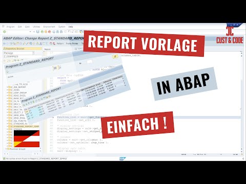 Einfache Vorlage für Programme und Reports in SAP ABAP [deutsch]