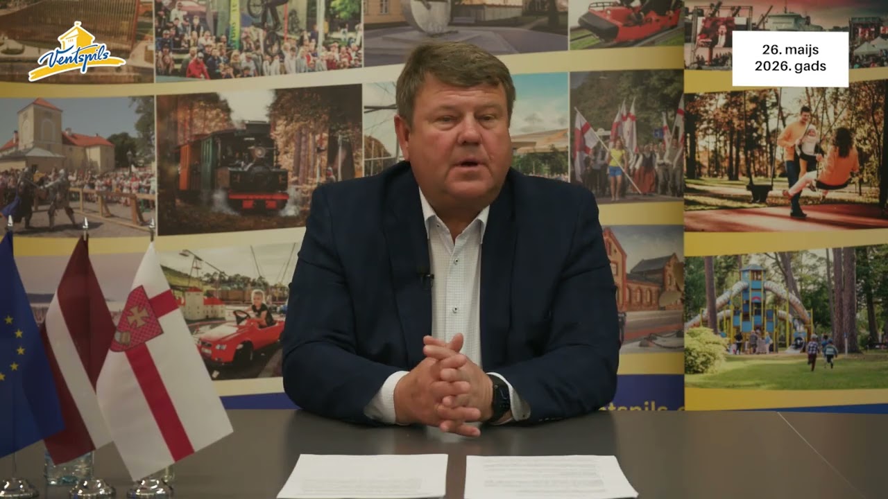 VIDEO: A.Gūtmanis par Ventspils pilsētas aktualitātēm – 26.05.2026.