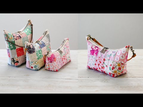 Square Dance Bag Trio | How to sew Patchwork Mini Tote | Quilted Bag | Mother's Day Gift Idea
