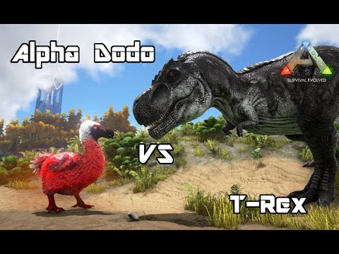 ARK: Survival Evolved - Alpha Dodo vs T-REX - Dino Battle