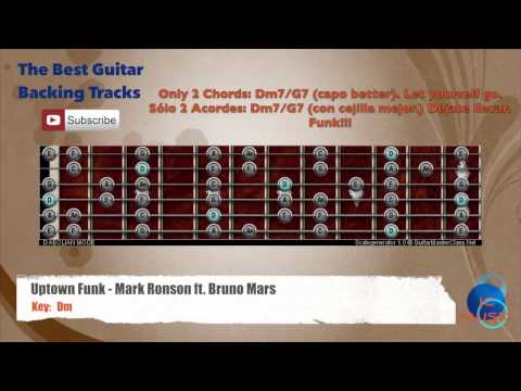 🎸 Uptown Funk - Mark Ronson ft. Bruno Mars Guitar Backing Track